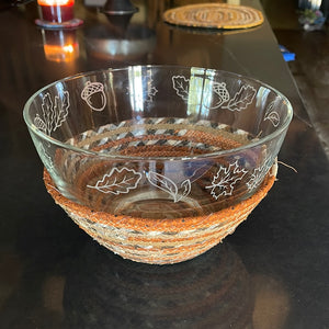 Autumn Etched Bowl and Basket