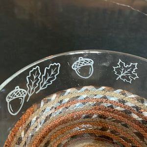 Autumn Etched Bowl and Basket