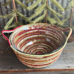 Large Christmas basket with bowl