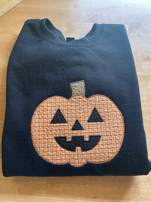 Quilted Pumpkin Sweatshirt Large