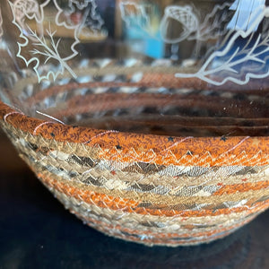 Autumn Etched Bowl and Basket