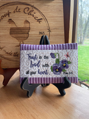 Pansy Mug Rug