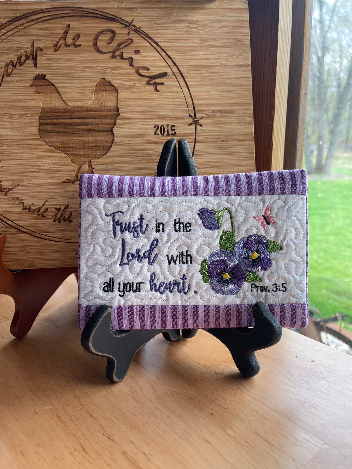Pansy Mug Rug