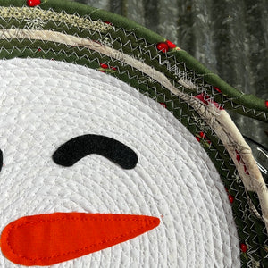 Snowman Pie Basket with Pie Plate