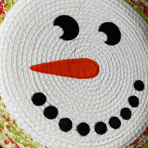 Snowman Pie Basket with Pie Plate