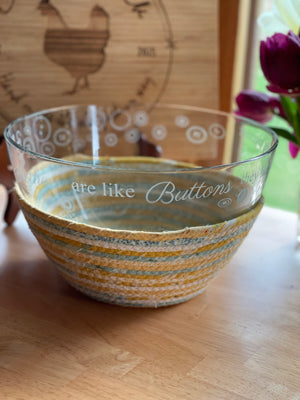 Mothers Day Etched Bowl and Basket
