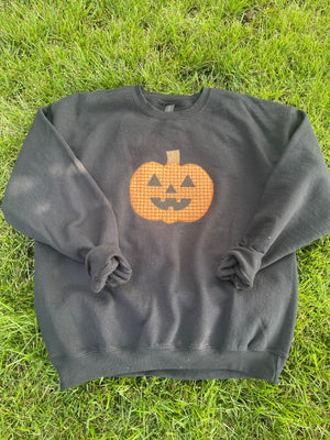 Quilted Pumpkin Sweatshirt Large