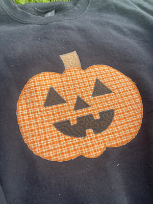 Quilted Pumpkin Sweatshirt Large