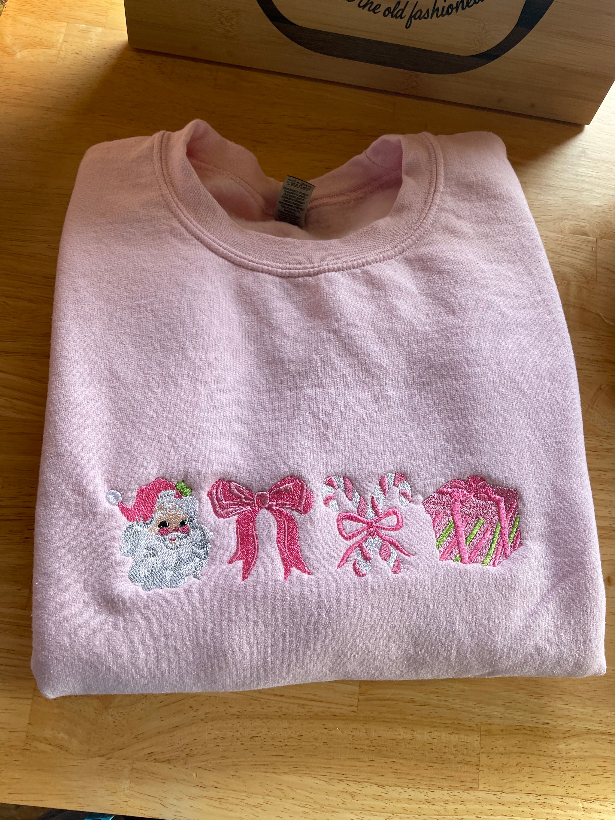 Pink Christmas Sweatshirt SMALL