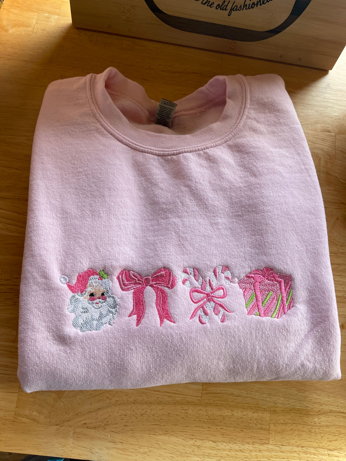 Pink Christmas Sweatshirt SMALL